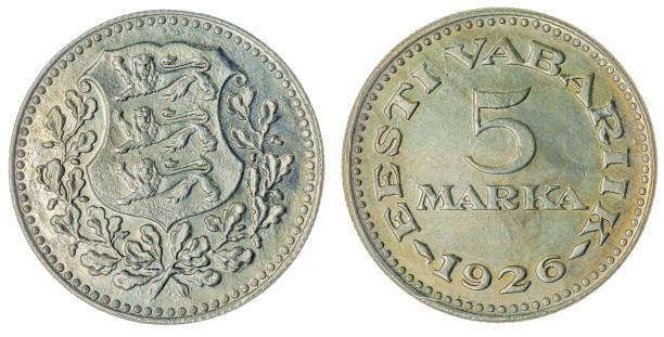 istock 5 marka 1926 coin isolated on white background, Estonia 644291372