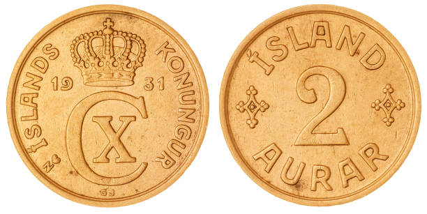istock 2 aurar 1931 coin isolated on white background, Iceland 644291392
