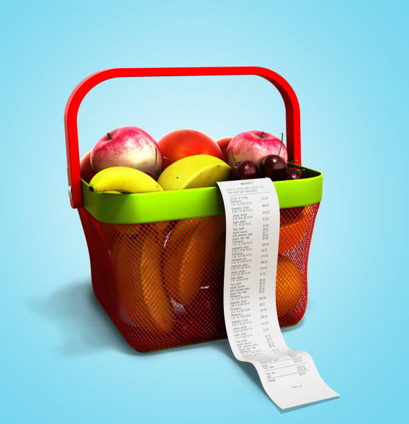 istock shopping basket full of fresh fruit with a check 644291862