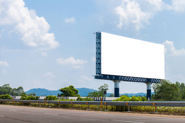 istock Blank billboards for Advertising with blue sky on the highway. 644293174