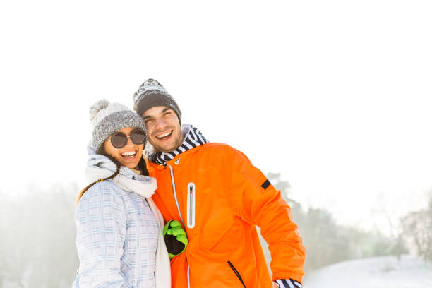 istock Young couple on winter holiday 644293366