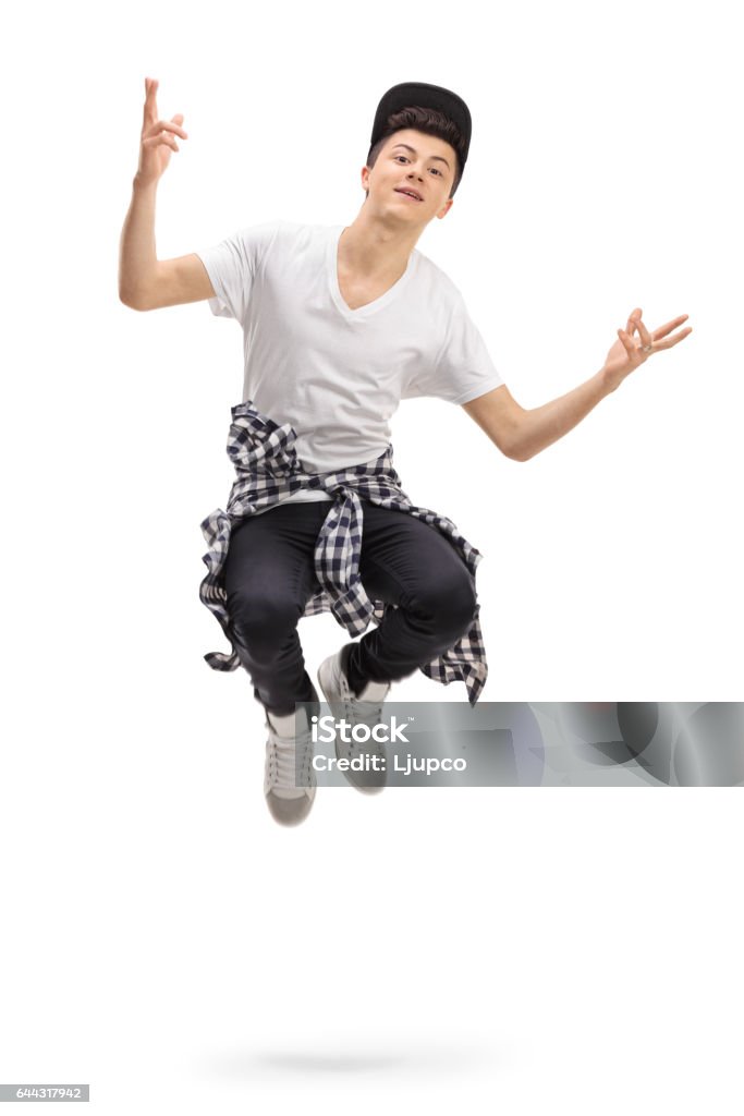 Adolescent sauter - Photo de Jeunes garçons libre de droits