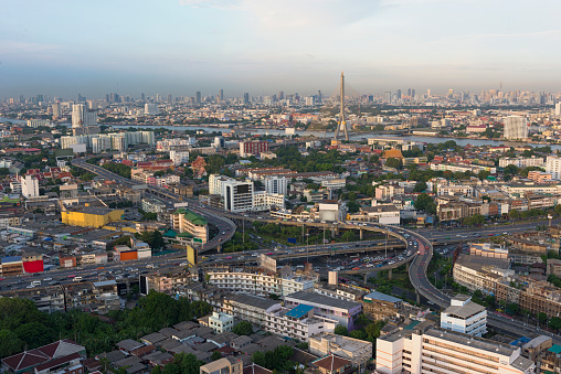 Pinklao, Rama8 Bridge, Bangkok City, Thailand