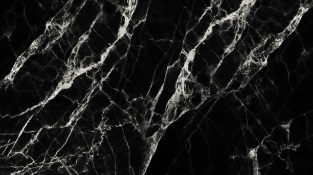 istock The luxury of black marble texture and background. 644324752