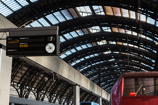 Empty Milan Central Railway Station, Italy