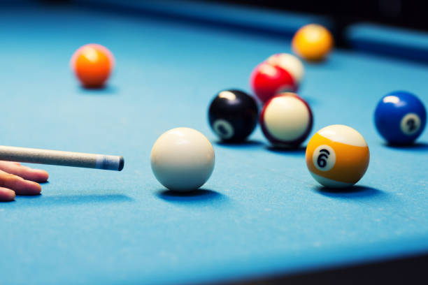 istock billiard - aiming the cue ball 644328346