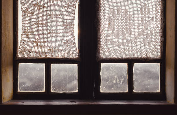 istock Interior of an Old Wooden Window 644332006