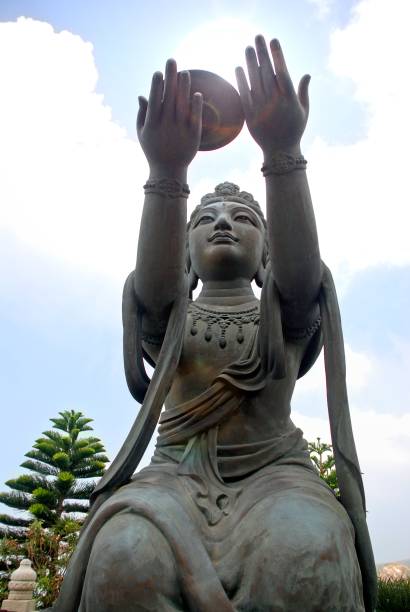 istock Statue Bodhisattva at Tian Tan giant Buddha, Po Lin Monastery 644334962