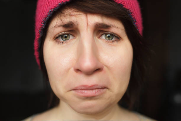 istock Girl cries in frustration. 644335376