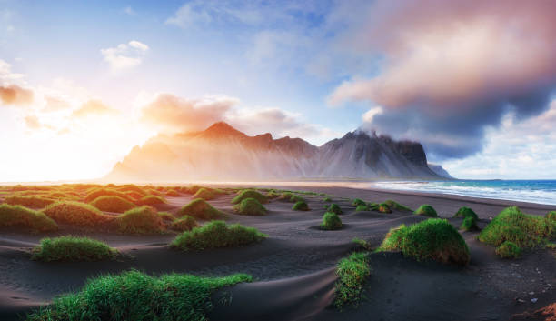 istock Magic sunset on a sandy beach. Beauty world. Turkey 644345474