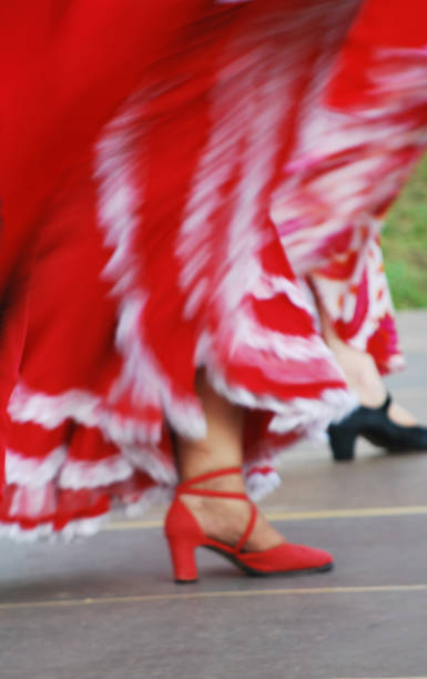 istock Blurred image of dancing girls 644345904