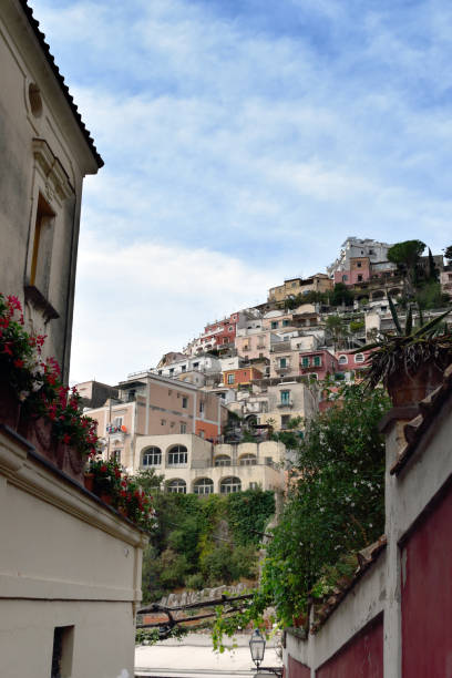 istock Positano houses above street 644399670