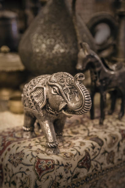 istock Elephant figurine made of metal 644402046