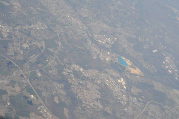 istock USA, view from the plane. East coast. 644405460