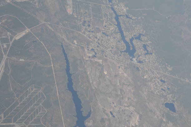istock USA, view from the plane. East coast. 644405464