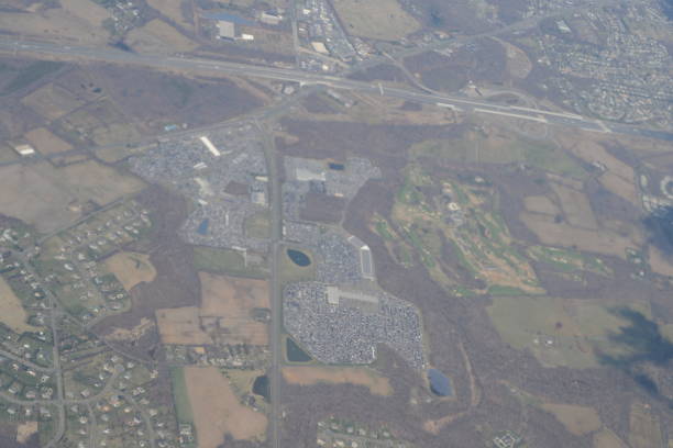 istock USA, view from the plane. East coast. 644405490