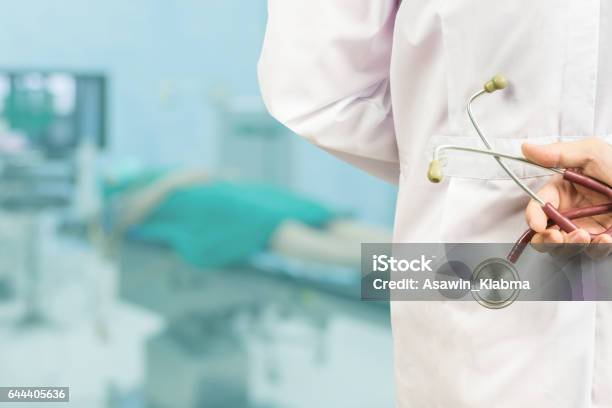 Doctor Holding A Stethoscope In A Hospitalmedical Students Stock Photo - Download Image Now