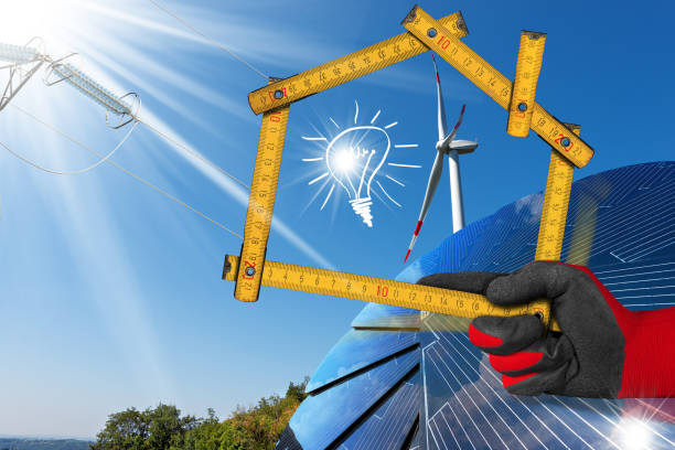 istock Wind and Solar Energy - Project of House 644411392