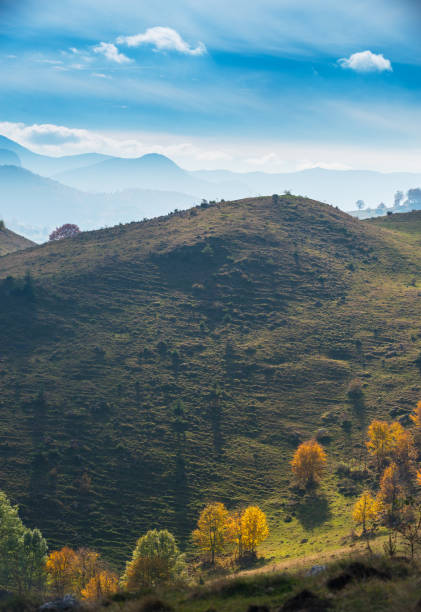 istock Autumn panorama in the mountains, in a remote rural area 644415400