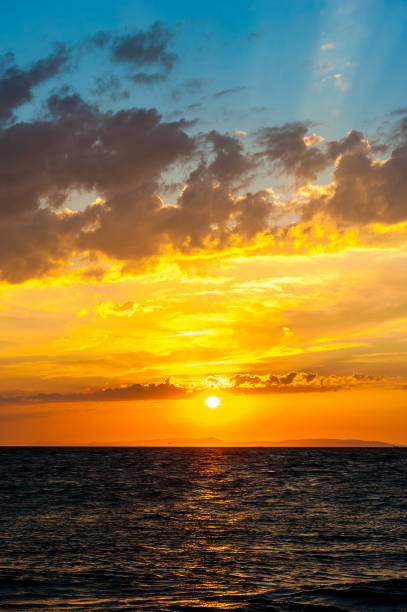 istock Warm sunset and cloudy sky in southern Croatia 644416632