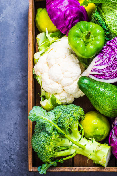 istock Vegetables in wooden box. 644425844