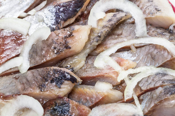 istock Background of fatty herring 644433154