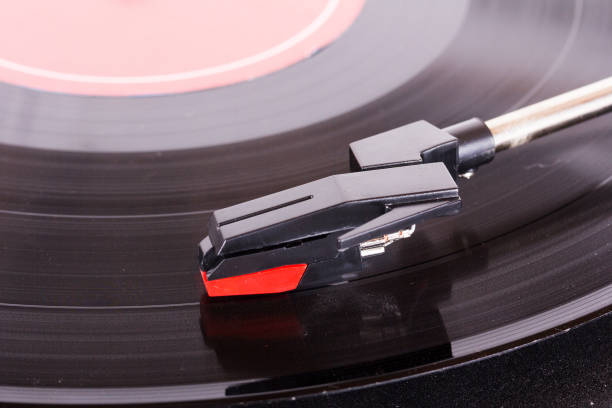 istock Close up of a retro record player 644446304