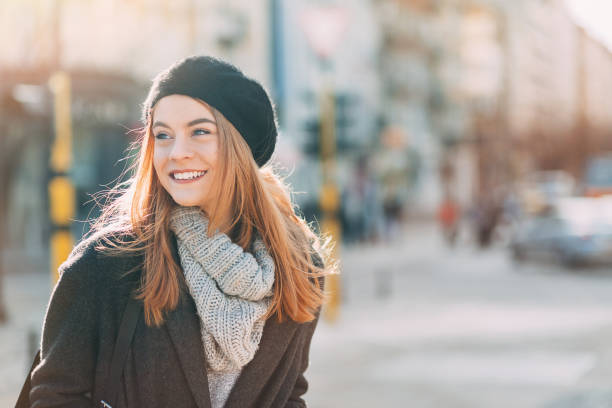 istock Beautiful girl at sunlight with copy space 644454842