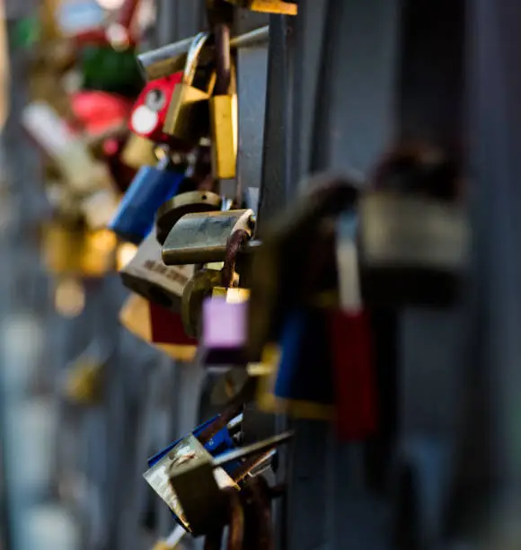 Every lock has a love story to tell . Every lock has couple names on them, so that their love lasts forever .