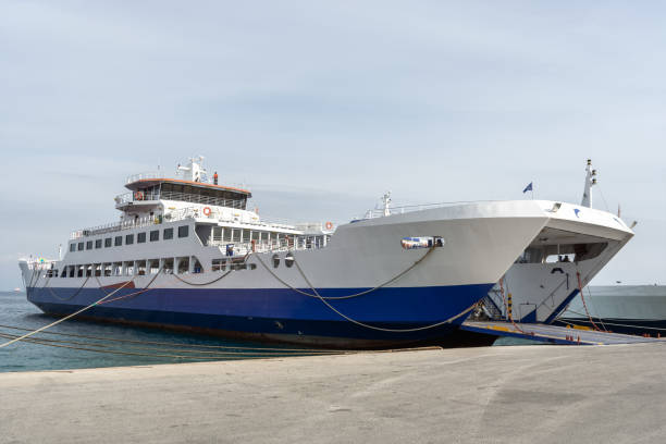 istock Thassos, Greece. The Thassos ferry . Details on the ferry. 644481694