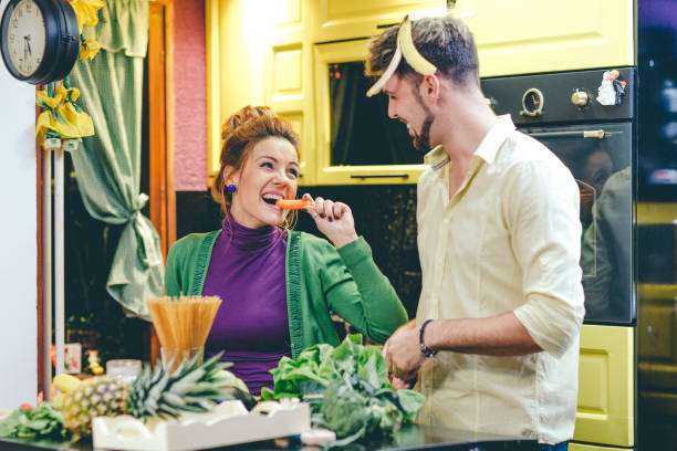 istock Young couple cooking in the kitchen 644495792