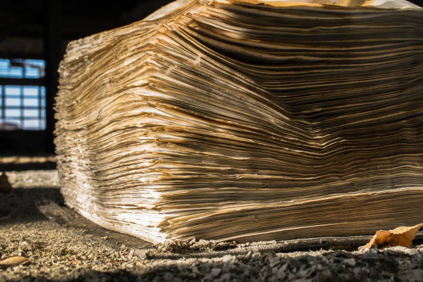 istock open old book in an abandoned factory 644502978
