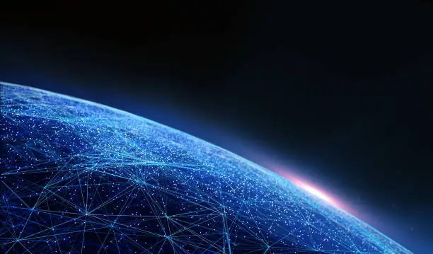 Photo of Global International Connectivity Background.