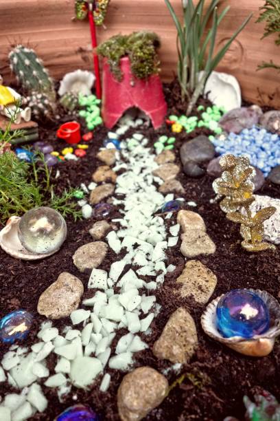 istock Cute Hand Made Front Garden and Toy House 644562578
