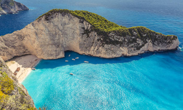 istock Navagio Bay at Zakynthos, Greece 644569056