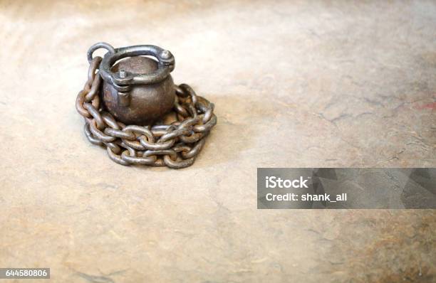Criminal Ball And Chain Stock Photo - Download Image Now - Ball and Chain, Chain - Object, Close-up