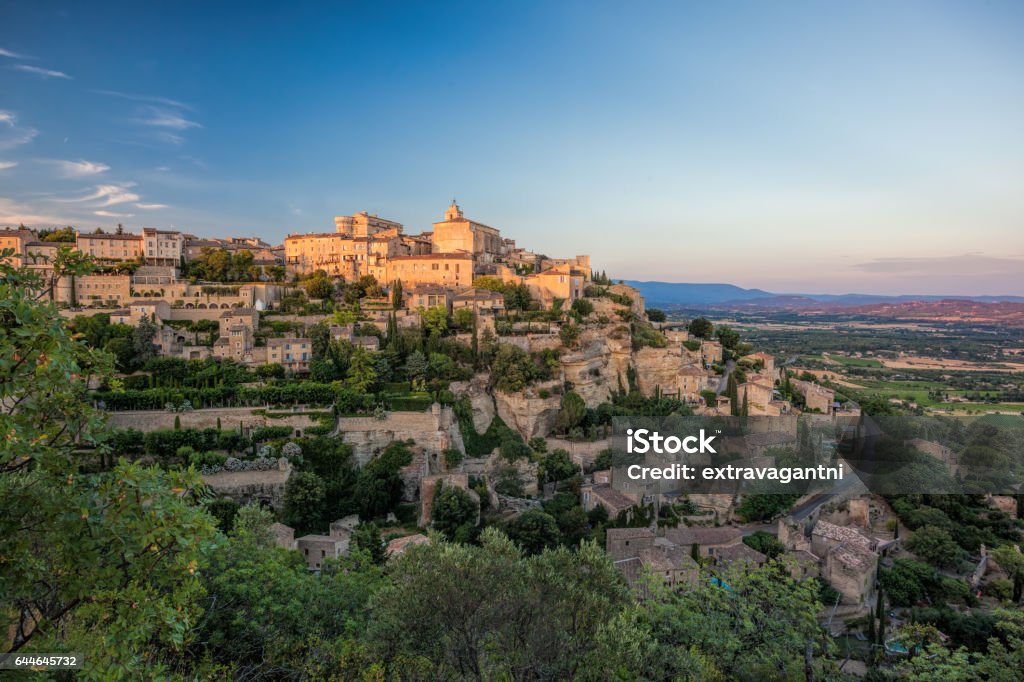 Famous old village Gordes in Provence, France France Stock Photo