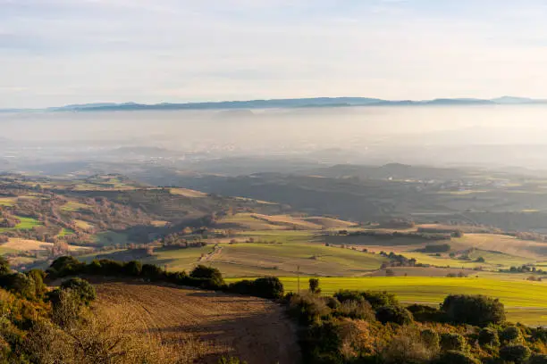 Beautiful View of the country side in Lapoblacion Navara from Spain