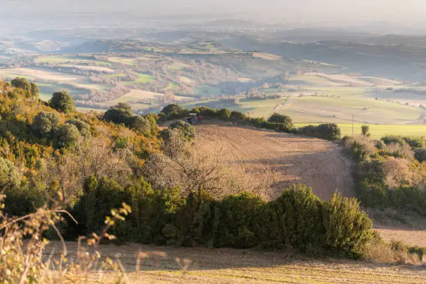 Beautiful View of the country side in Lapoblacion Navara from Spain