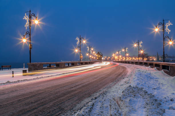 istock Nessebar city at night in winter 644665622