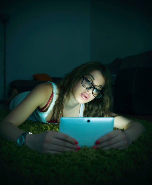 istock Girl  with a tablet 644674442
