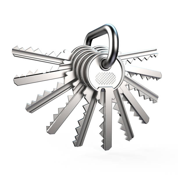 istock Pile of keys, side view 3D 644698210