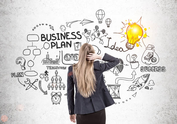 istock Woman brainstorming business ideas 644761918