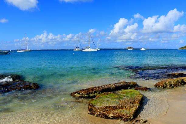 istock Beach walk on the French side in St Maarten 644820138