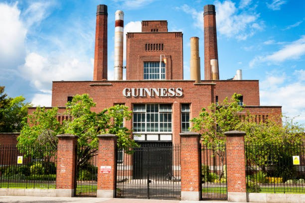 la central eléctrica en la cervecería de guinness en dublín, irlanda - guinness fotografías e imágenes de stock