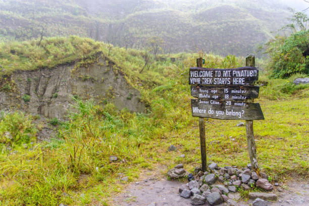 istock Mountain Pinatubo Crater Lake trekking 644903454