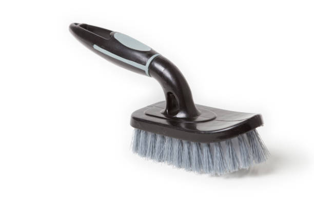 Handheld Scrub Brush For Cleaning Isolated Over White Background Stock  Photo - Download Image Now - iStock