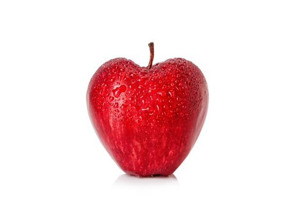 Apple shapped as heart stock photo