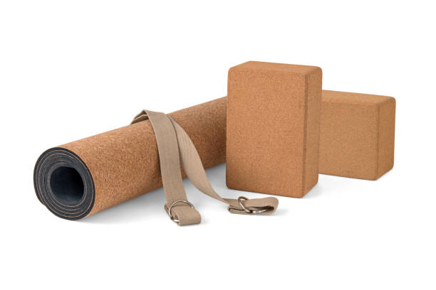 istock Yoga Cork Mat Set With Blocks and Strap Eco Friendly 644920188