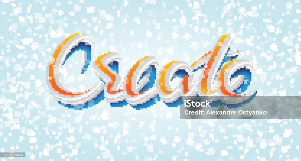 Abstract Word Lettering 3d Abstract Artistic Lettering Background Create Word Vector Stock ...